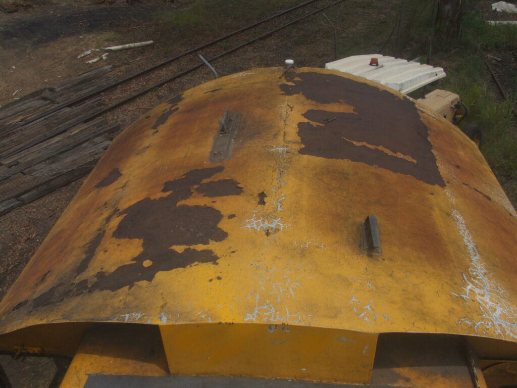 1707D - Cab roof prior to locomotive's removal from Box Flat